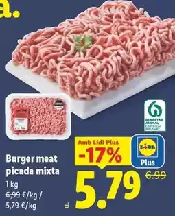 Lidl Mixta - burger meat picada oferta
