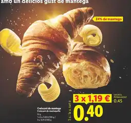 Lidl Croissant de mantega oferta