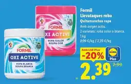 Lidl Formil - llevataques roba quitamanchas ropa oferta