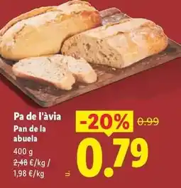 Lidl Pan de la abuela oferta