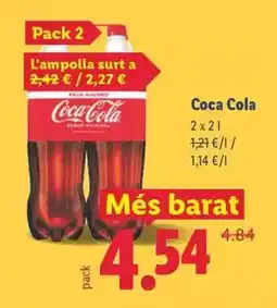 Lidl Coca-cola - 2 x 2 l oferta
