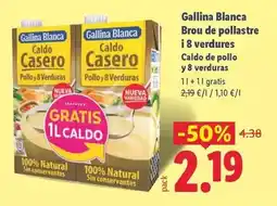 Lidl Gallina blanca - caldo de pollo y 8 verduras oferta