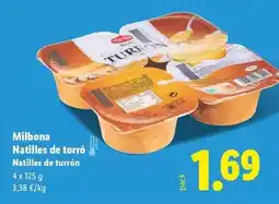Lidl Milbona - natillas de turrón oferta
