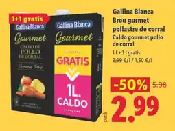 Lidl Gallina blanca - caldo gourmet pollo de corral oferta