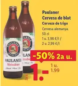 Lidl Paulaner - cervesa de blat oferta