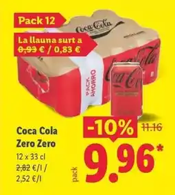 Lidl Coca-cola - zero zero oferta