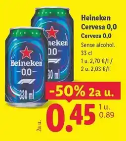 Lidl Heineken - cerveza 0,0 oferta