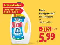 Lidl Dixan - total detergente oferta
