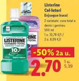 Lidl Listerine - enjuague bucal oferta