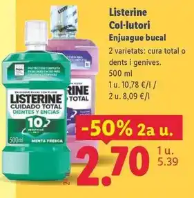 Lidl Listerine - enjuague bucal oferta