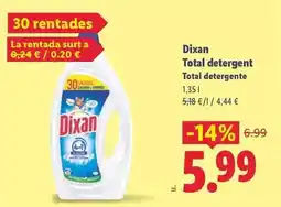 Lidl Dixan - total detergent oferta