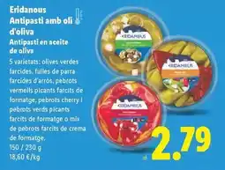 Lidl Eridanous - antipasti en aceite de oliva oferta