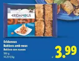 Lidl Eridanous - baklava con nueces oferta