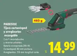 Lidl Parkside - tijera cortacésped y arreglasetos recargable oferta