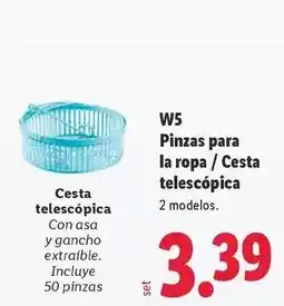 Lidl W5 - pinzas para la ropa oferta