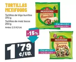 AhorraMas Mexifoods - tortillas de trigo burritos oferta