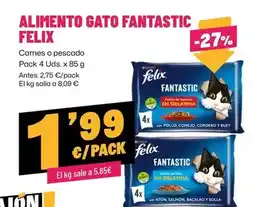 AhorraMas Purina - alimento gato fantastic felix oferta