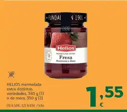 HiperDino HELIOS mermelada extra distintas variedades,o de mora oferta