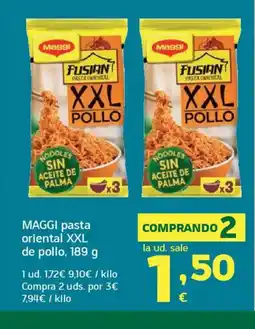 HiperDino MAGGI pasta oriental XXL de pollo oferta