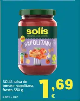 HiperDino SOLÍS salsa de tomate napolitana, frasco oferta