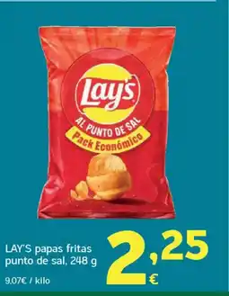 HiperDino LAY'S papas fritas punto de sal oferta