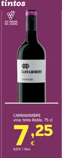 HiperDino CARRAMIMBRE vino tinto Roble oferta