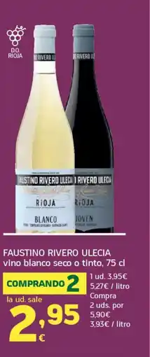 HiperDino FAUSTINO RIVERO ULECIA vino blanco seco o tinto oferta