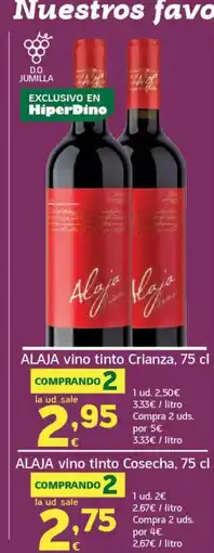 HiperDino ALAJA vino tinto Crianza oferta