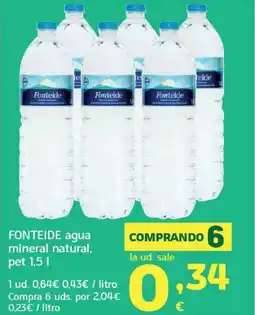 HiperDino FONTEIDE agua mineral natural oferta