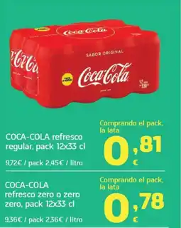 HiperDino COCA-COLA refresco zero o zero zero oferta
