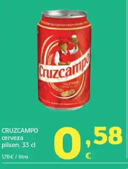 HiperDino CRUZCAMPO cerveza pilsen oferta