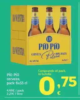HiperDino PIO PIO cerveza oferta