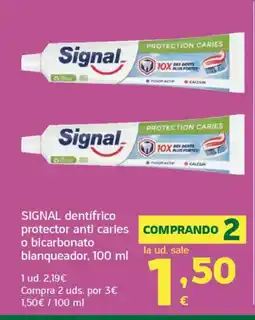 HiperDino SIGNAL dentifrico protector anti caries o bicarbonato blanqueador oferta
