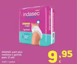 HiperDino INDASEC pant plus mediana o grande, pack 12 uds. oferta