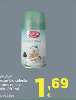 HiperDino SPLASH recambio colonia, frutos rojos o kiss oferta