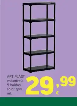 HiperDino ART PLAST estantería 5 baldas color gris oferta