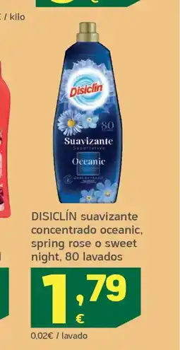 HiperDino DISICLÍN suavizante concentrado oceanic, spring rose o sweet night, 80 lavados oferta