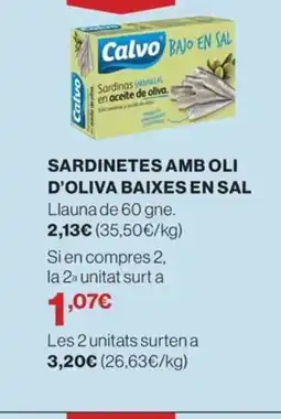El Corte Inglés Sardinetes amb oli d'oliva baixes en sal oferta