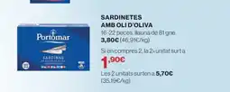 El Corte Inglés Sardinetes amb oli d'oliva oferta