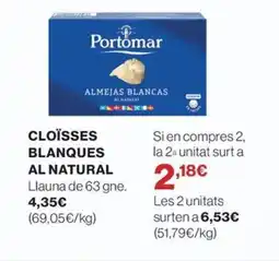 El Corte Inglés CLOÏSSES BLANQUES AL NATURAL oferta