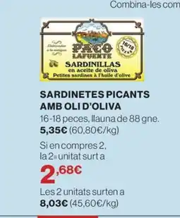 El Corte Inglés Sardinetes picants amb oli d'oliva oferta