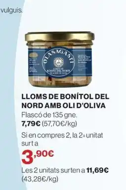 El Corte Inglés Lloms de bonítol del nord amb oli d'oliva oferta