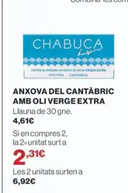 El Corte Inglés Anxova del cantàbric amb oli verge extra oferta
