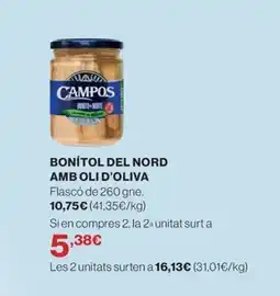 El Corte Inglés Bonítol del nord amb oli d'oliva oferta