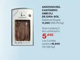 El Corte Inglés Anxoves del cantàbric amb oli de gira-sol oferta