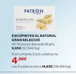 El Corte Inglés Escopinyes al natural gran selecció oferta