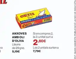 El Corte Inglés Anxoves amb oli d'oliva oferta