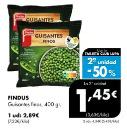Supermercados Lupa FINDUS Guisantes finos oferta