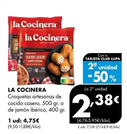 Supermercados Lupa LA COCINERA Croquetas artesanas de cocido casero oferta
