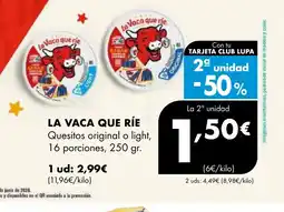 Supermercados Lupa LA VACA QUE RÍE Quesitos original o light oferta